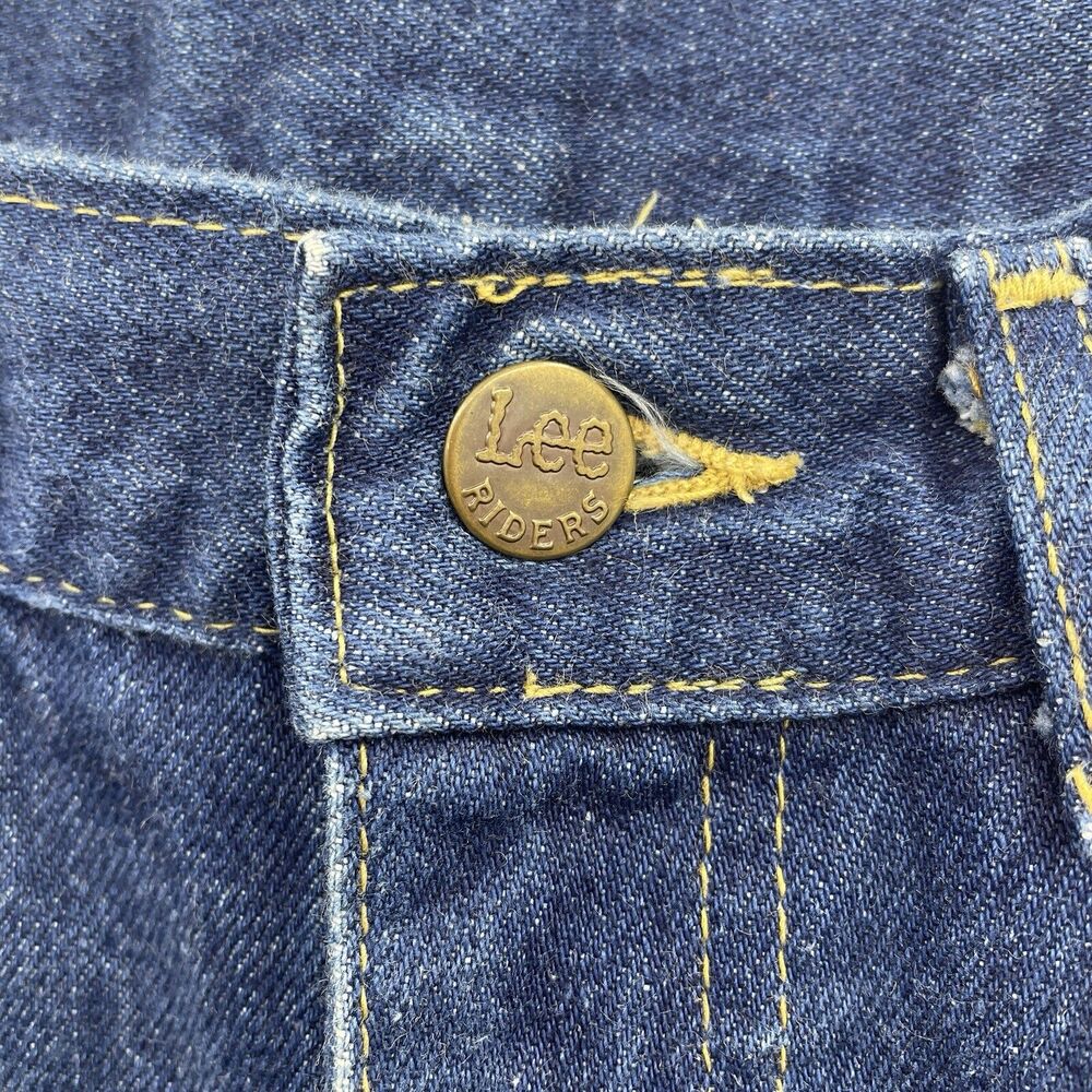 Vtg Lee Jrs Size 9P Petite 26 Jeans 80s Tapered Leg High Rise Rigid Denim Riders - Picture 11 of 16